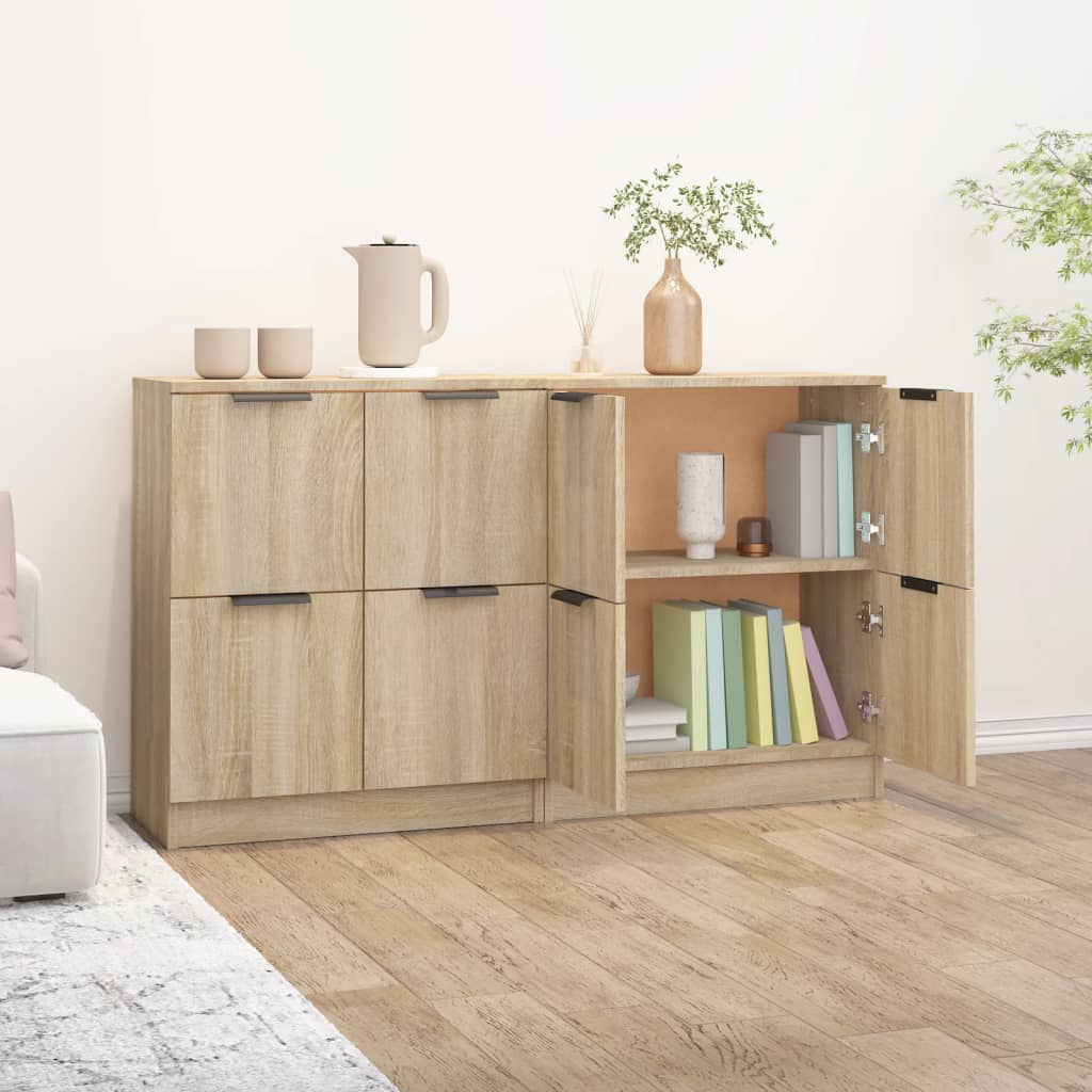 Buffets 2 pcs Chêne sonoma 60x30x70 cm Bois d'ingénierie - XIOS
