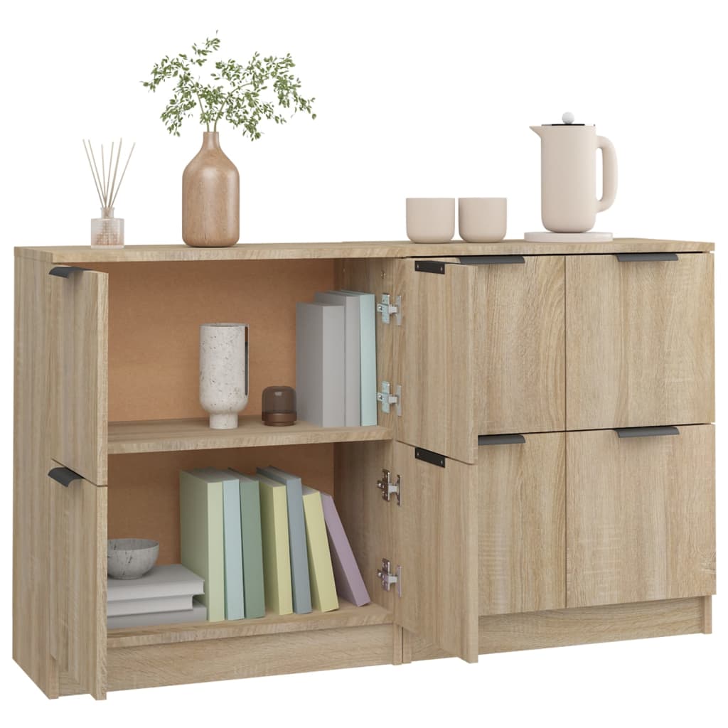 Buffets 2 pcs Chêne sonoma 60x30x70 cm Bois d'ingénierie - XIOS