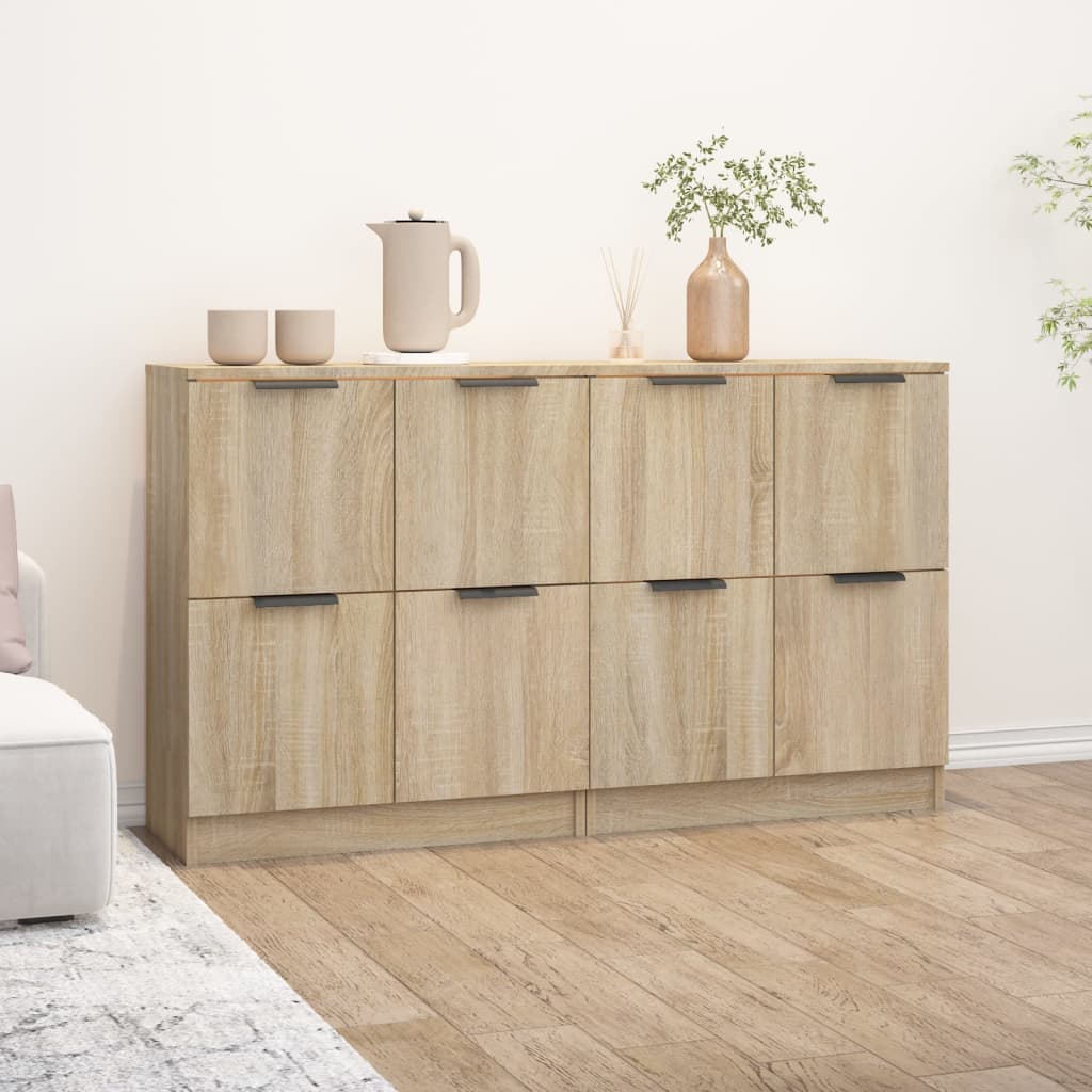 Buffets 2 pcs Chêne sonoma 60x30x70 cm Bois d'ingénierie - XIOS