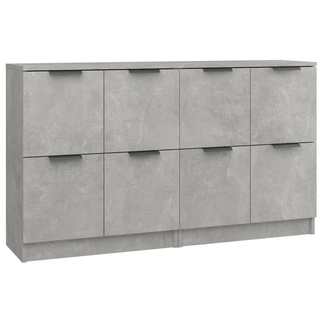 Buffets 2 pcs Gris béton 60x30x70 cm Bois d'ingénierie - XIOS
