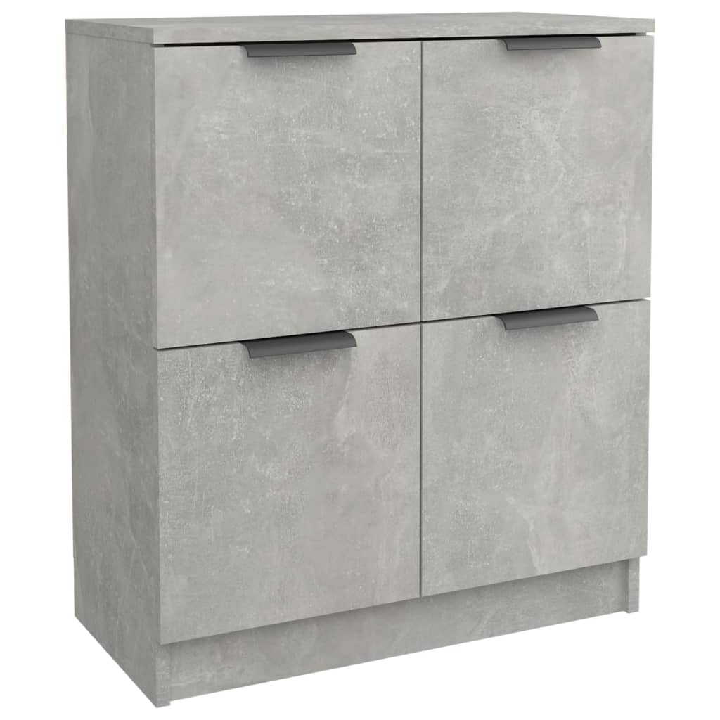 Buffets 2 pcs Gris béton 60x30x70 cm Bois d'ingénierie - XIOS