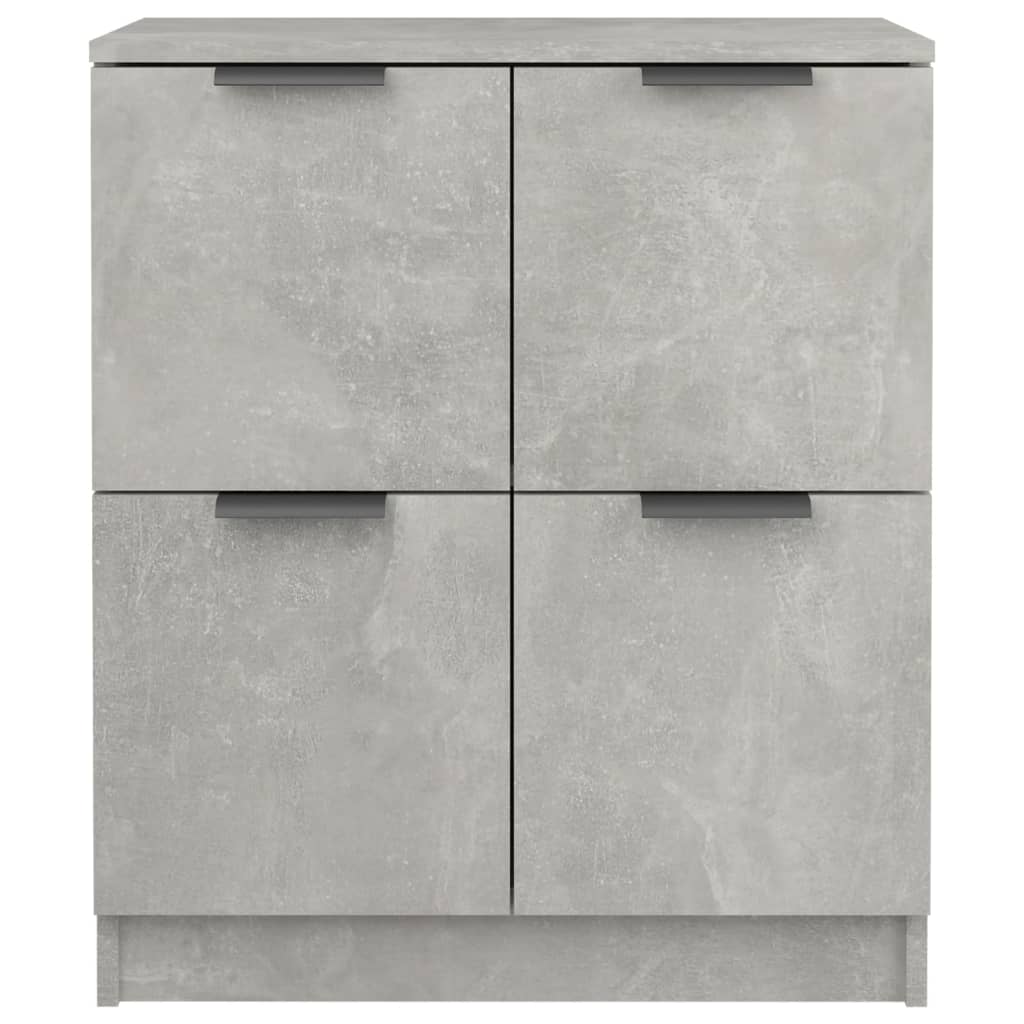 Buffets 2 pcs Gris béton 60x30x70 cm Bois d'ingénierie - XIOS