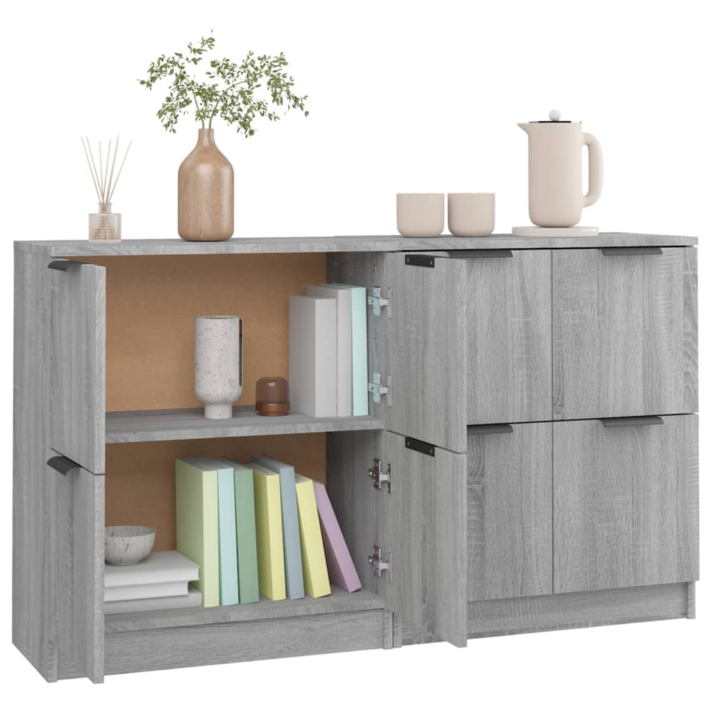 Buffets 2 pcs Sonoma gris 60x30x70 cm Bois d'ingénierie - XIOS