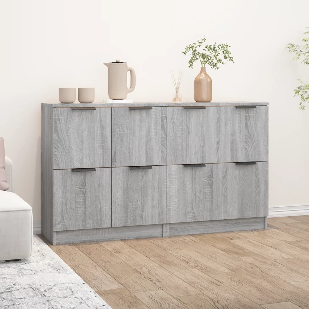 Buffets 2 pcs Sonoma gris 60x30x70 cm Bois d'ingénierie - XIOS