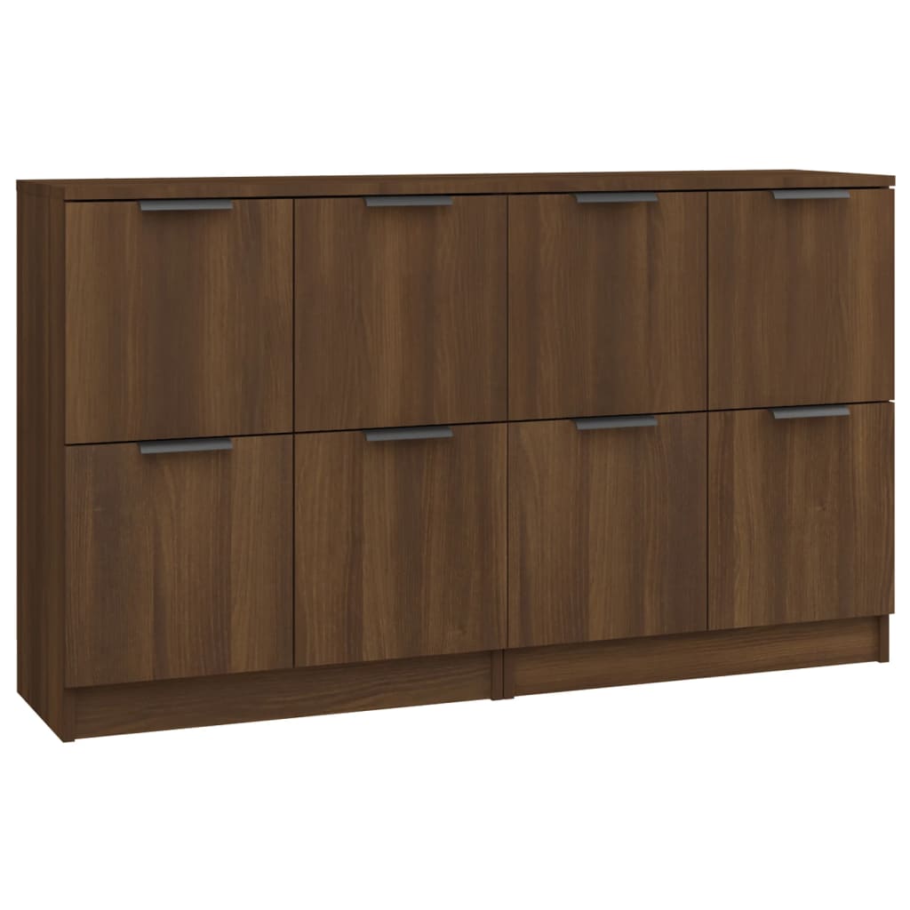 Buffets 2 pcs chêne marron 60x30x70 cm Bois d'ingénierie - XIOS