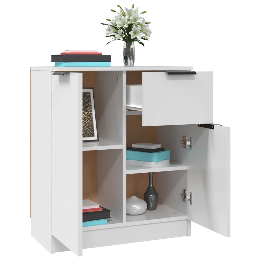 Buffets 2 pcs blanc 60x30x70 cm Bois d'ingénierie - XIOS