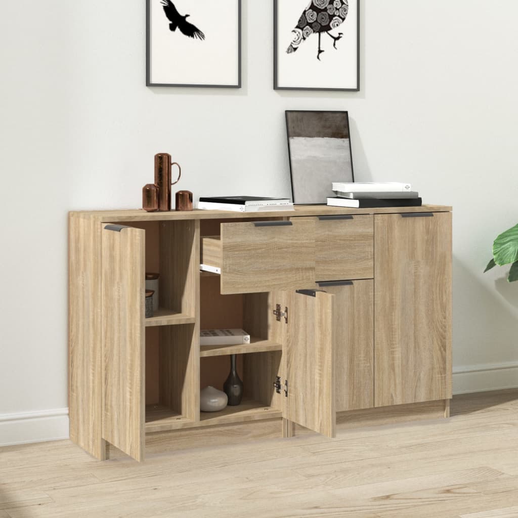 Buffets 2 pcs Chêne sonoma 60x30x70 cm Bois d'ingénierie