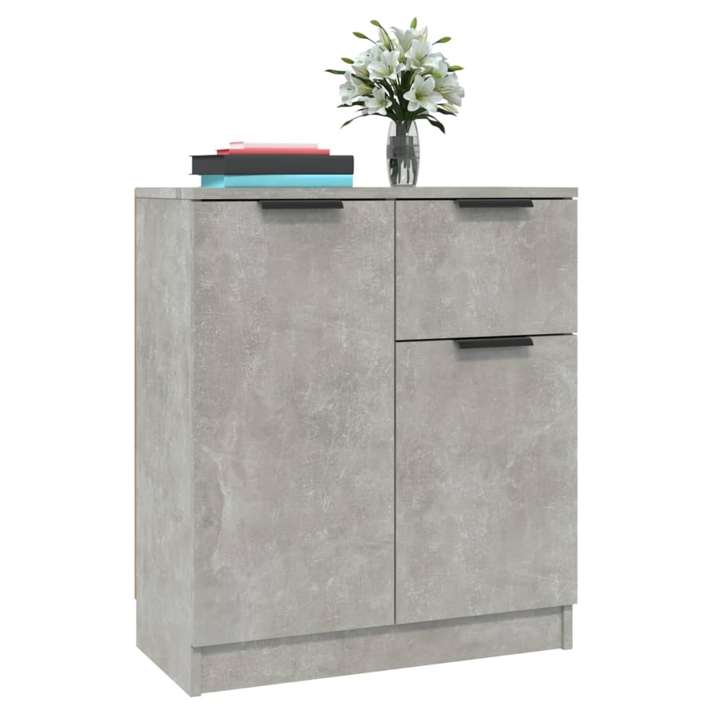 Buffets 2 pcs Gris béton 60x30x70 cm Bois d'ingénierie - XIOS