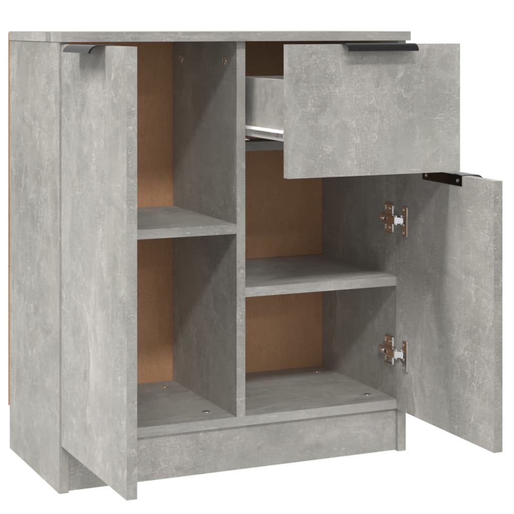 Buffets 2 pcs Gris béton 60x30x70 cm Bois d'ingénierie - XIOS