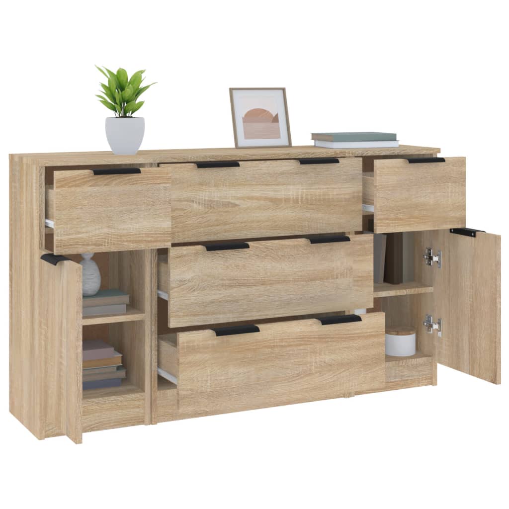 Ensemble de buffets 3 pcs Chêne sonoma Bois d'ingénierie - XIOS