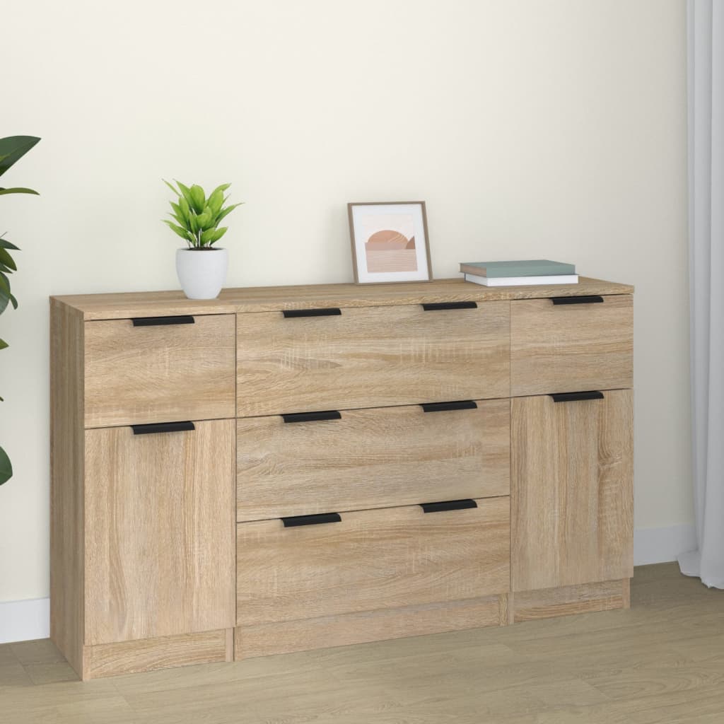 Ensemble de buffets 3 pcs Chêne sonoma Bois d'ingénierie - XIOS