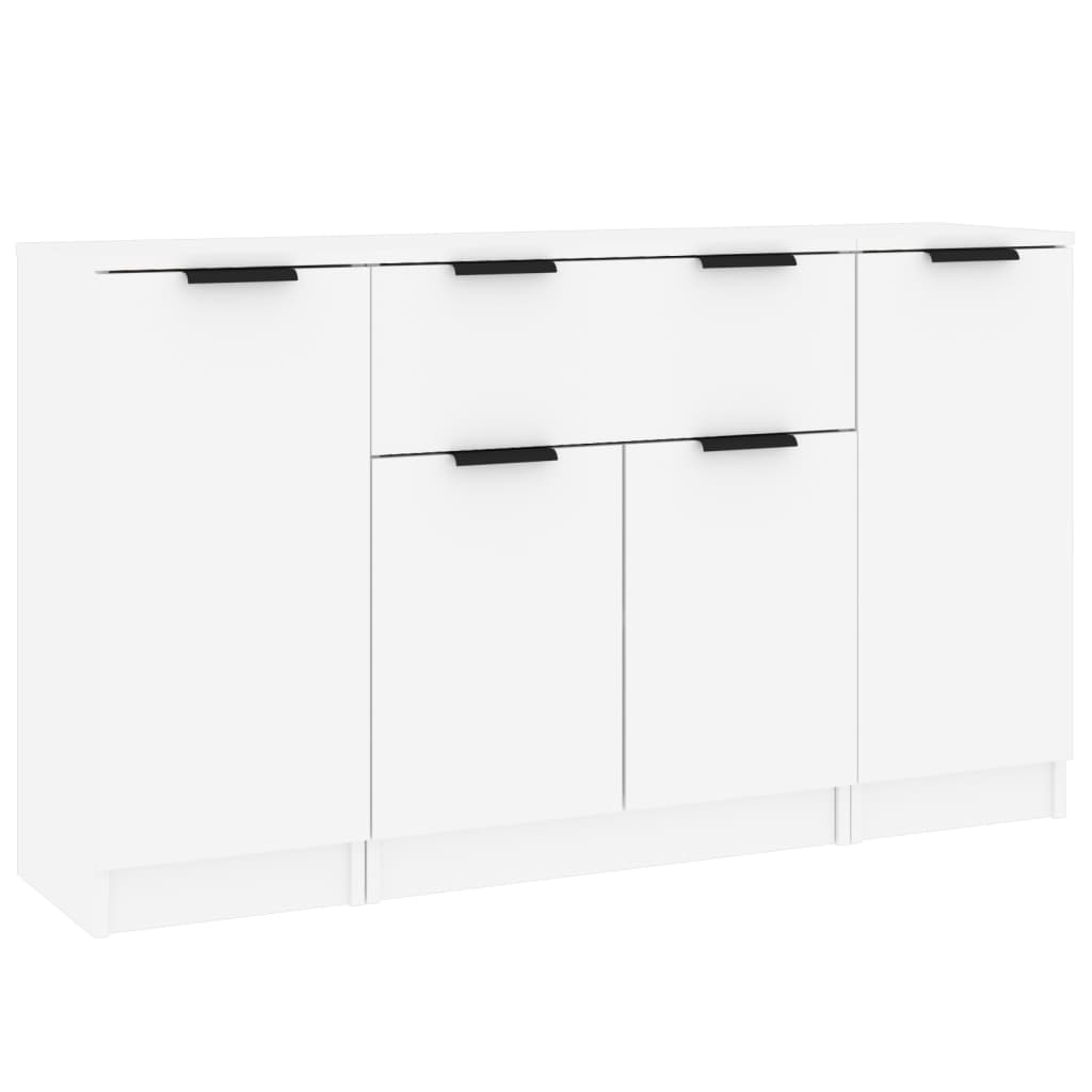 Buffets 3 pcs Blanc Bois d'ingénierie - XIOS