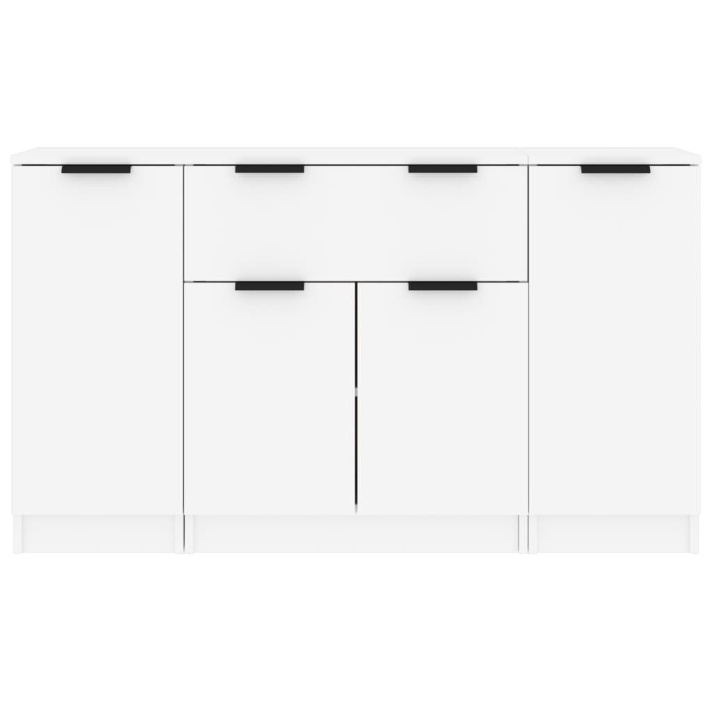 Buffets 3 pcs Blanc Bois d'ingénierie - XIOS