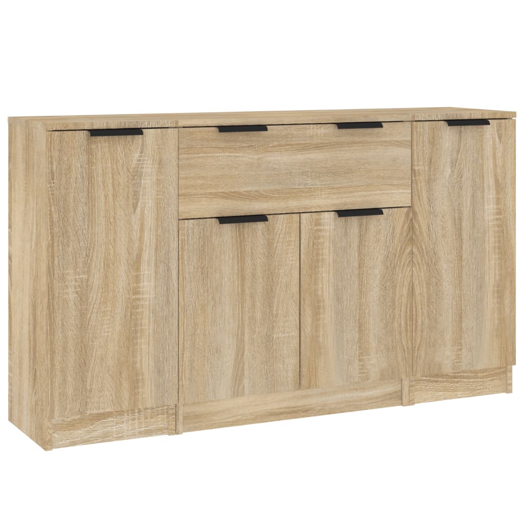 Buffets 3 pcs Chêne sonoma Bois d'ingénierie - XIOS