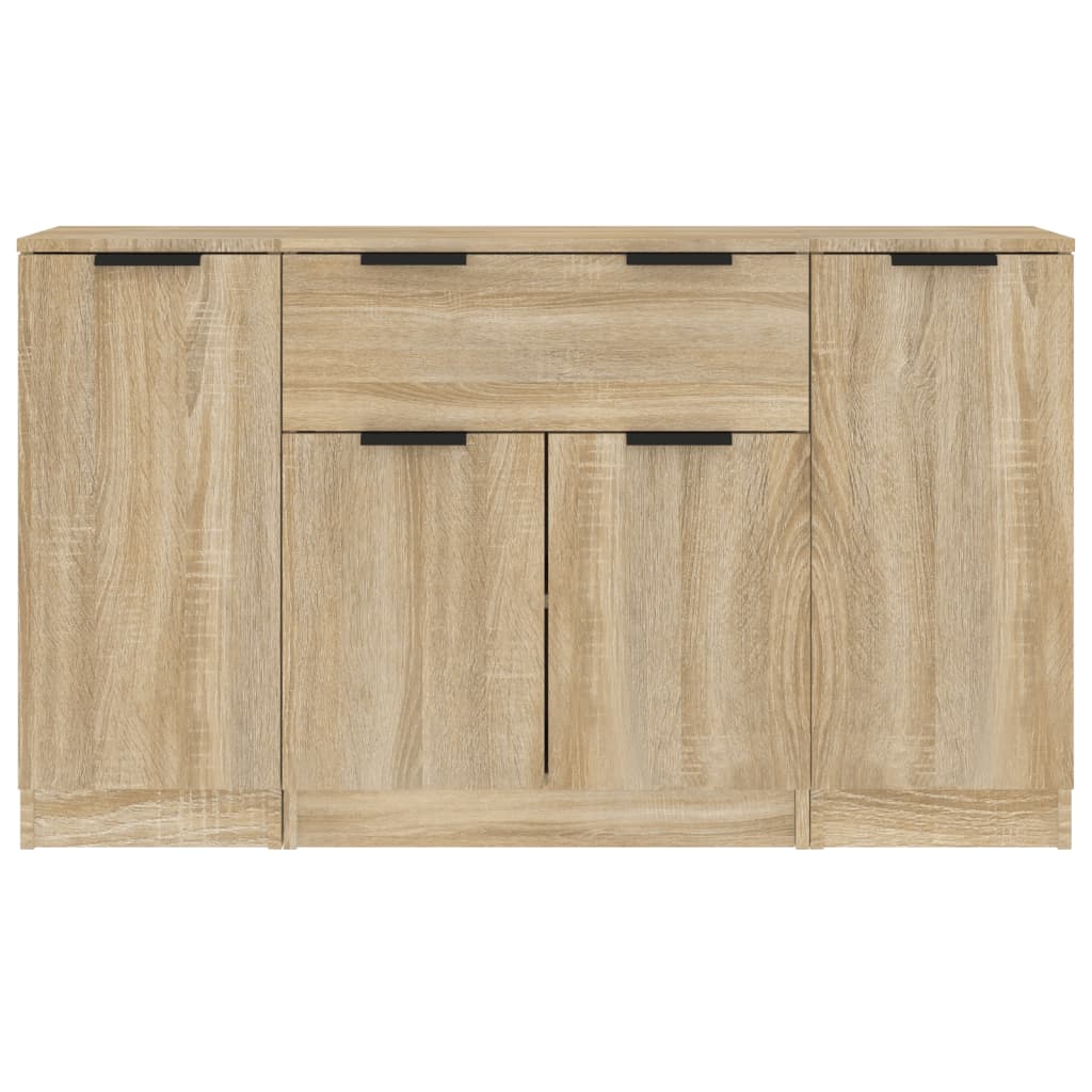 Buffets 3 pcs Chêne sonoma Bois d'ingénierie - XIOS