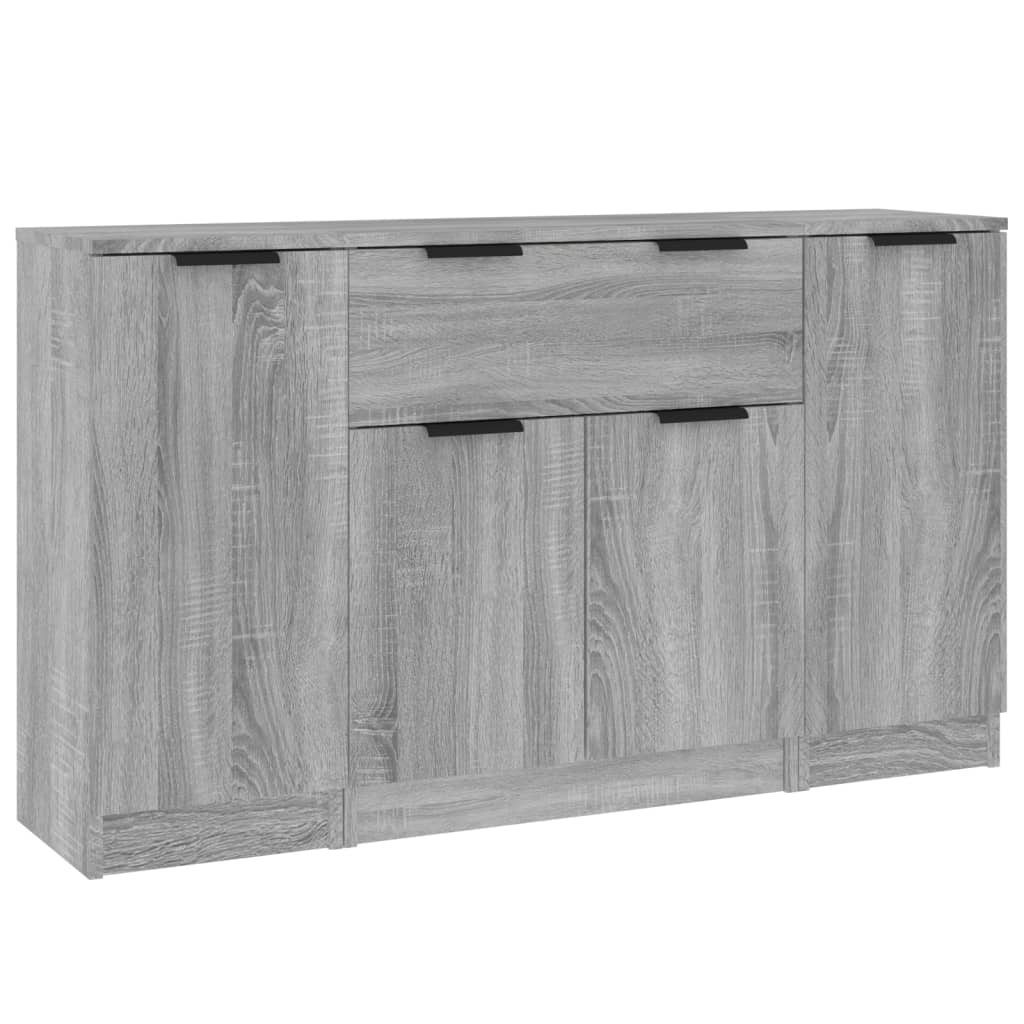 Buffets 3 pcs Sonoma gris Bois d'ingénierie - XIOS