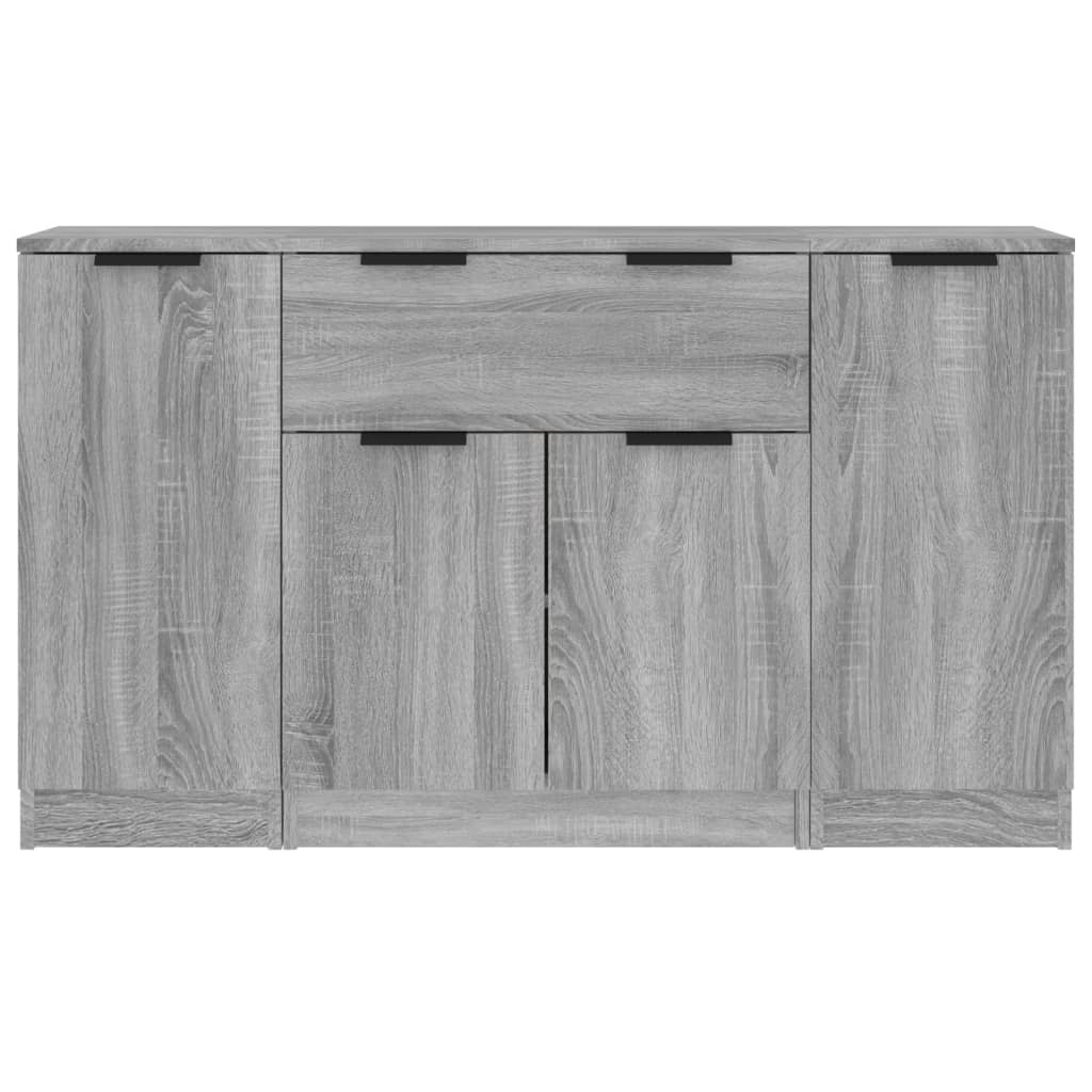 Buffets 3 pcs Sonoma gris Bois d'ingénierie - XIOS