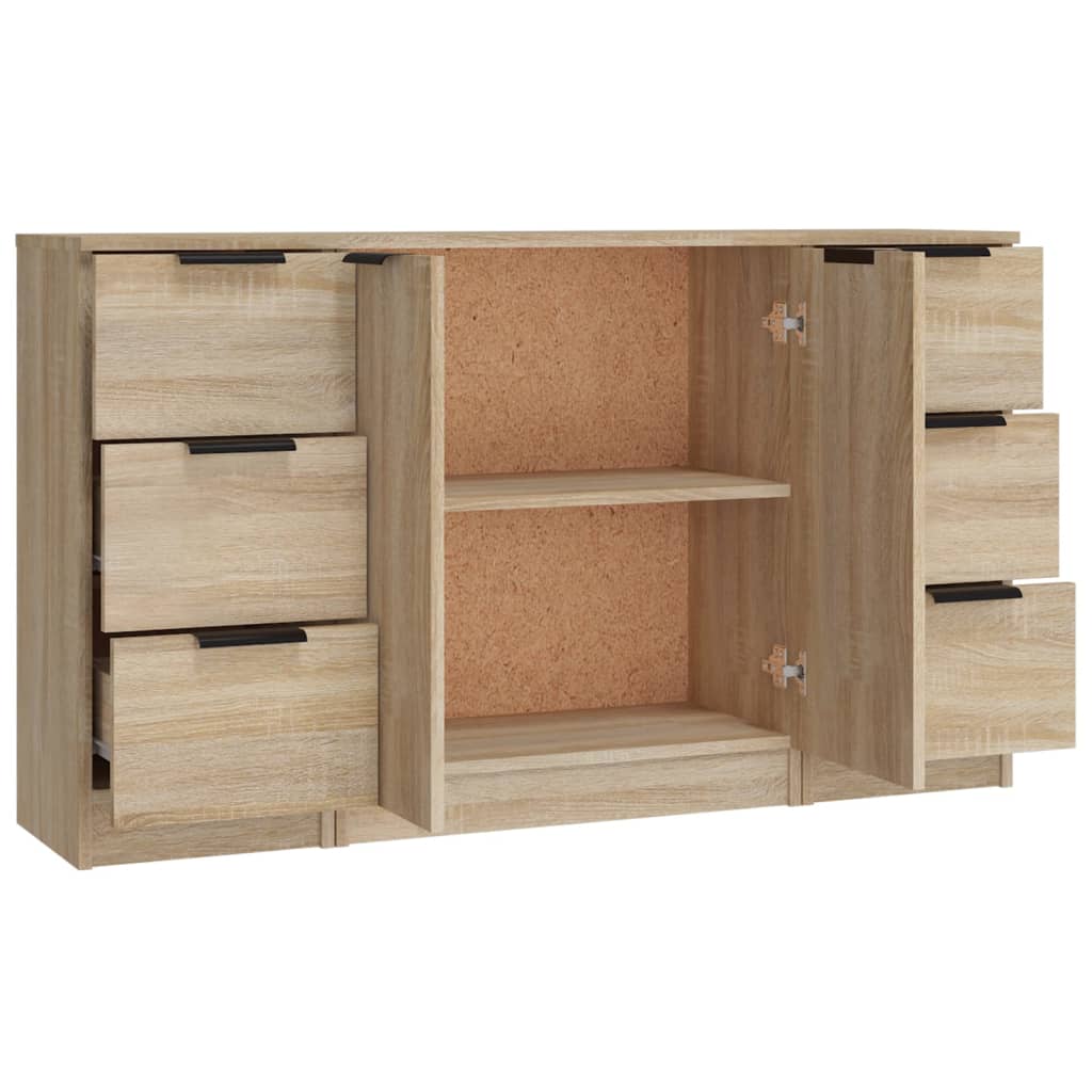 Buffets 3 pcs Chêne sonoma Bois d'ingénierie - XIOS