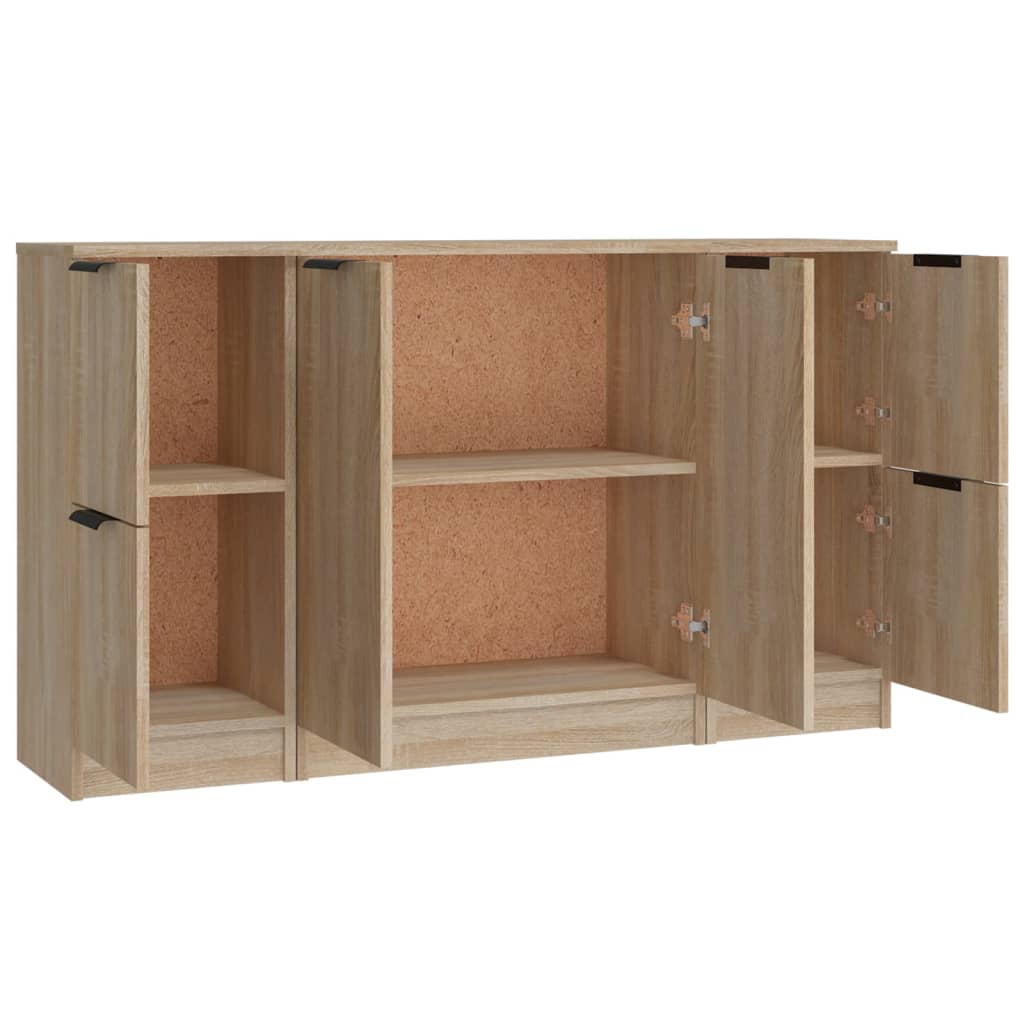 Buffets 3 pcs Chêne sonoma Bois d'ingénierie - XIOS