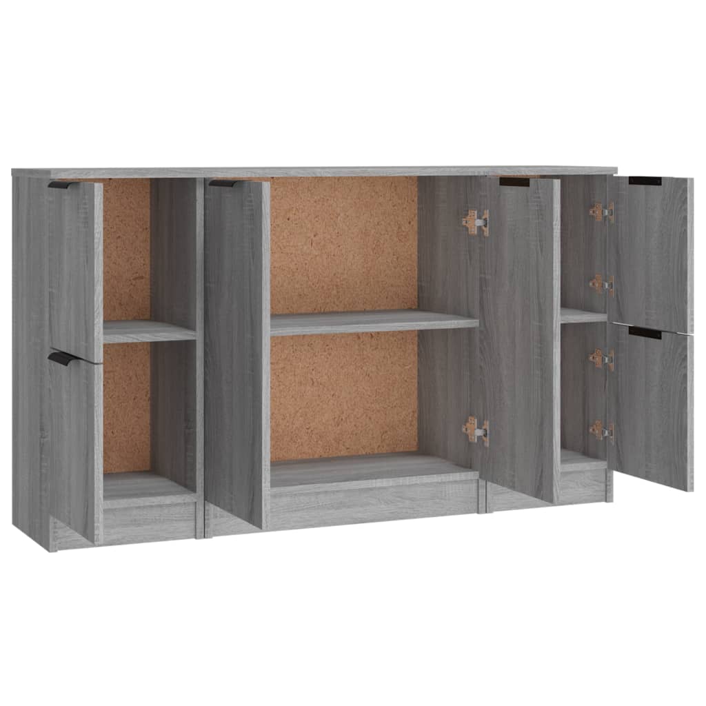 Buffets 3 pcs Sonoma gris Bois d'ingénierie - XIOS