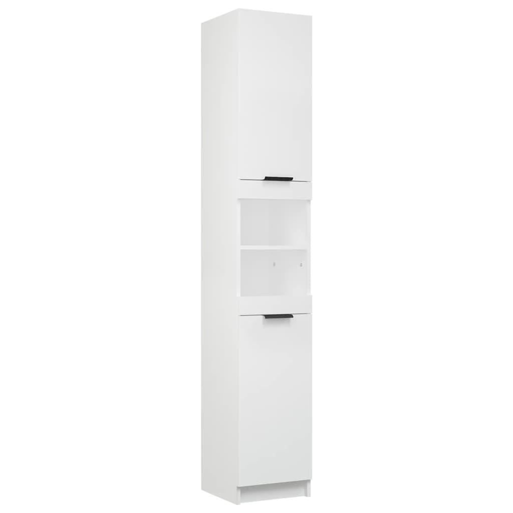 Meubles de salle de bain 5 pcs Blanc Bois d'ingénierie