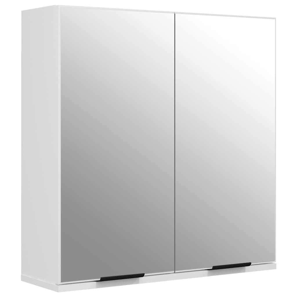 Ensemble d'armoires salle de bain 3 pcs blanc bois d'ingénierie