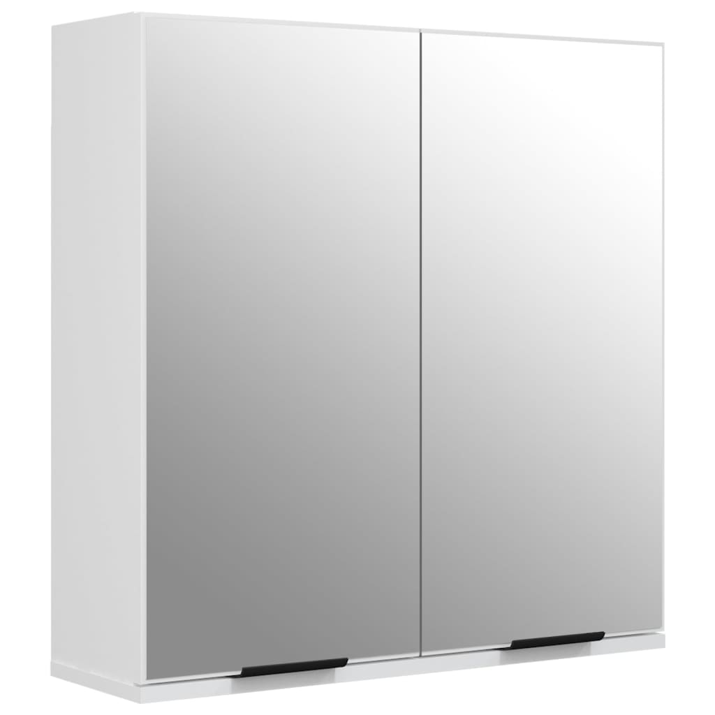 Ensemble d'armoires salle de bain 3 pcs blanc bois d'ingénierie