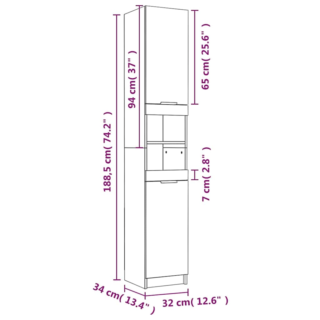 Meubles de salle de bain 4 pcs Blanc Bois d'ingénierie