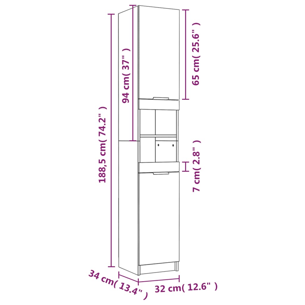Meubles de salle de bain 4 pcs Blanc Bois d'ingénierie
