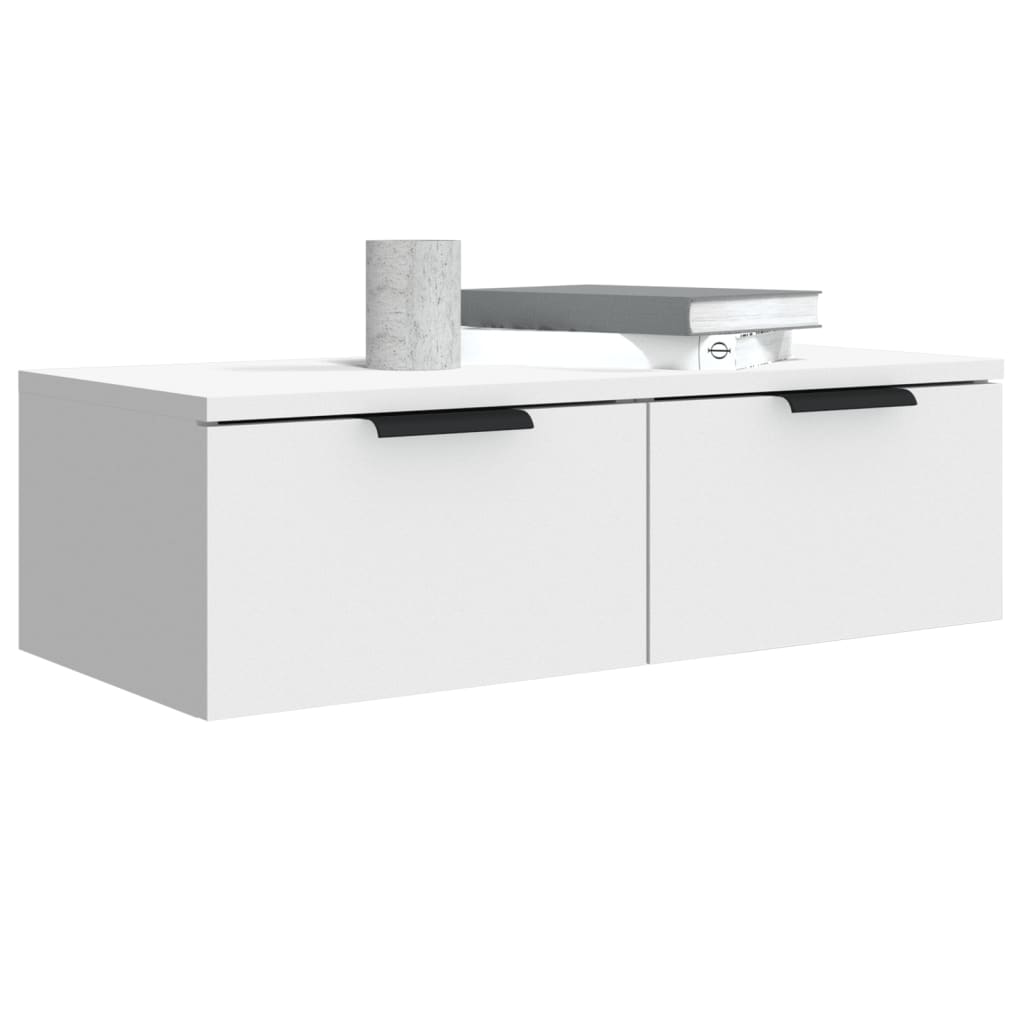 Armoires murales 2 pcs blanc 68x30x20 cm Bois d'ingénierie - XIOS