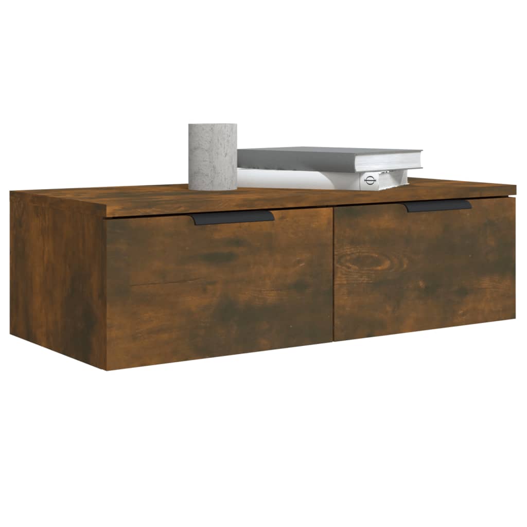 Armoires murales 2 pcs Chêne fumé 68x30x20 cm Bois d'ingénierie - XIOS