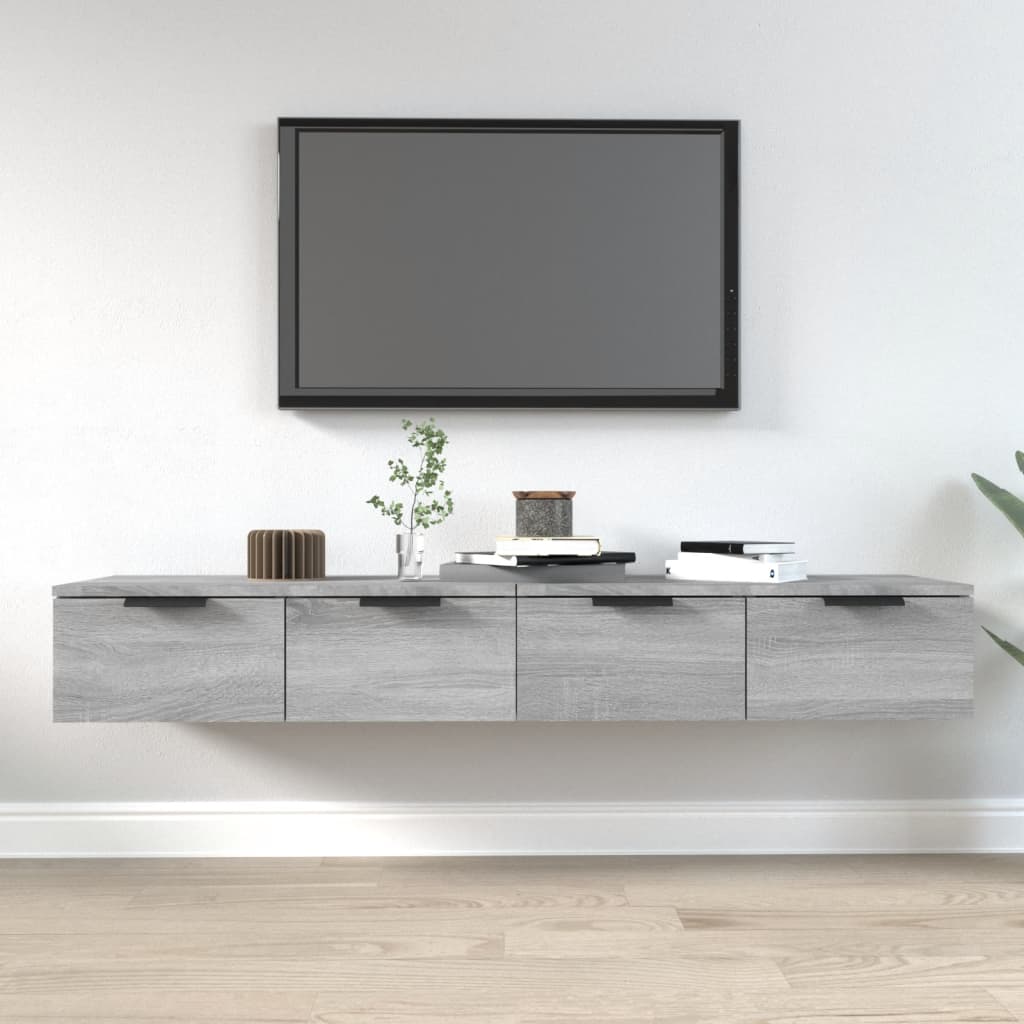 Armoires murales 2 pcs Sonoma gris 68x30x20cm Bois d'ingénierie - XIOS