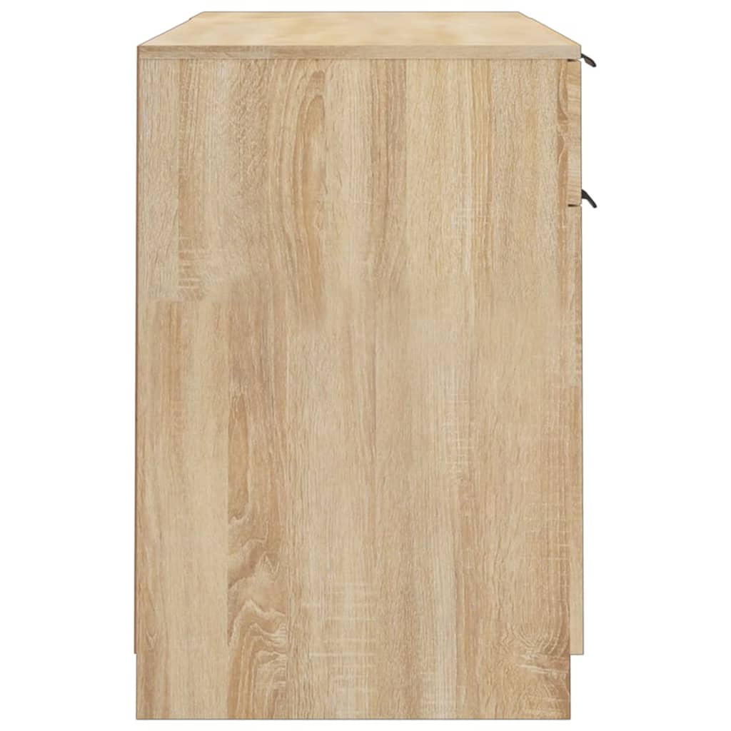 Bureau avec armoire latérale Chêne sonoma Bois d'ingénierie