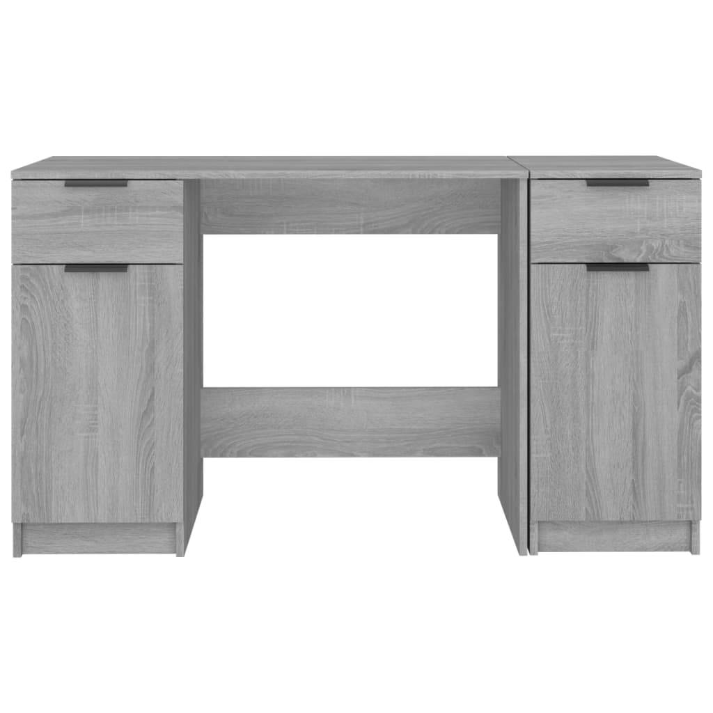 Bureau avec armoire latérale Sonoma gris Bois d'ingénierie - XIOS
