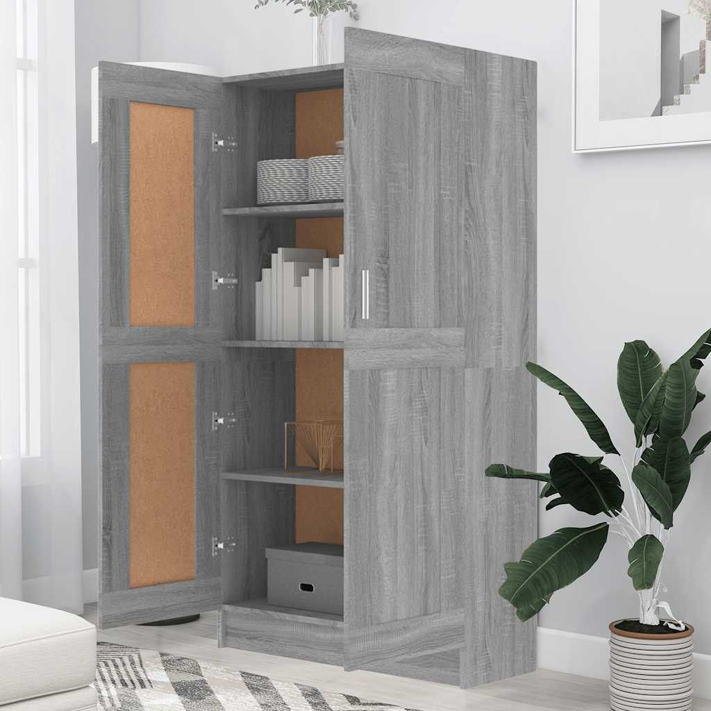 Bibliothèque Sonoma gris 82,5x30,5x150 cm Bois d'ingénierie - XIOS