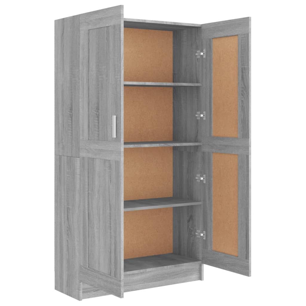 Bibliothèque Sonoma gris 82,5x30,5x150 cm Bois d'ingénierie - XIOS