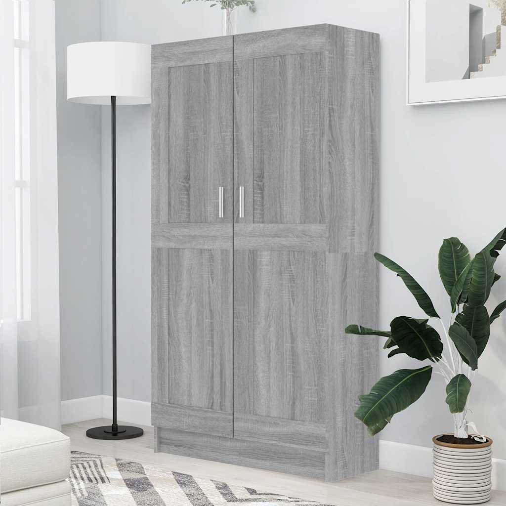 Bibliothèque Sonoma gris 82,5x30,5x150 cm Bois d'ingénierie - XIOS