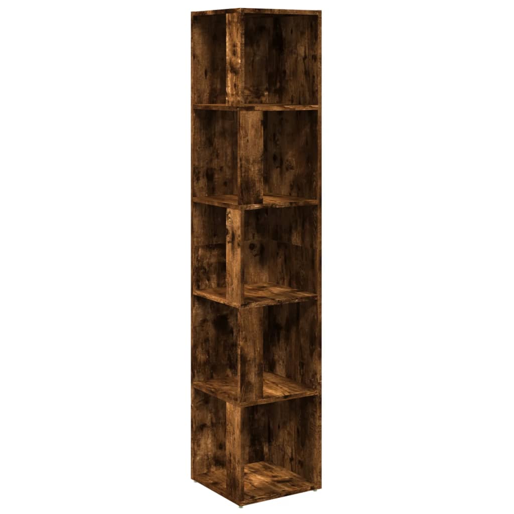 Armoire d'angle Chêne fumé 33x33x164,5 cm Bois d'ingénierie - XIOS