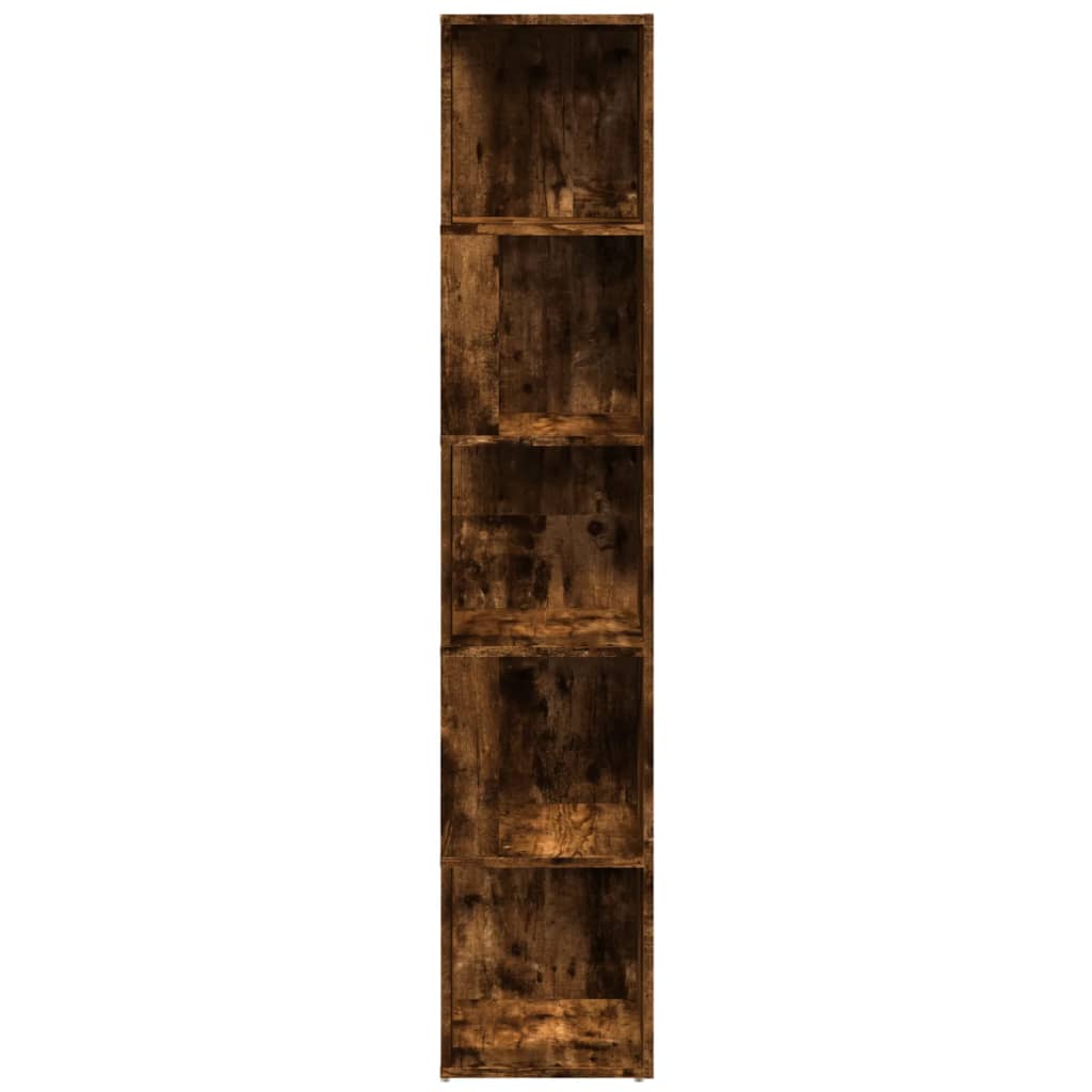 Armoire d'angle Chêne fumé 33x33x164,5 cm Bois d'ingénierie - XIOS