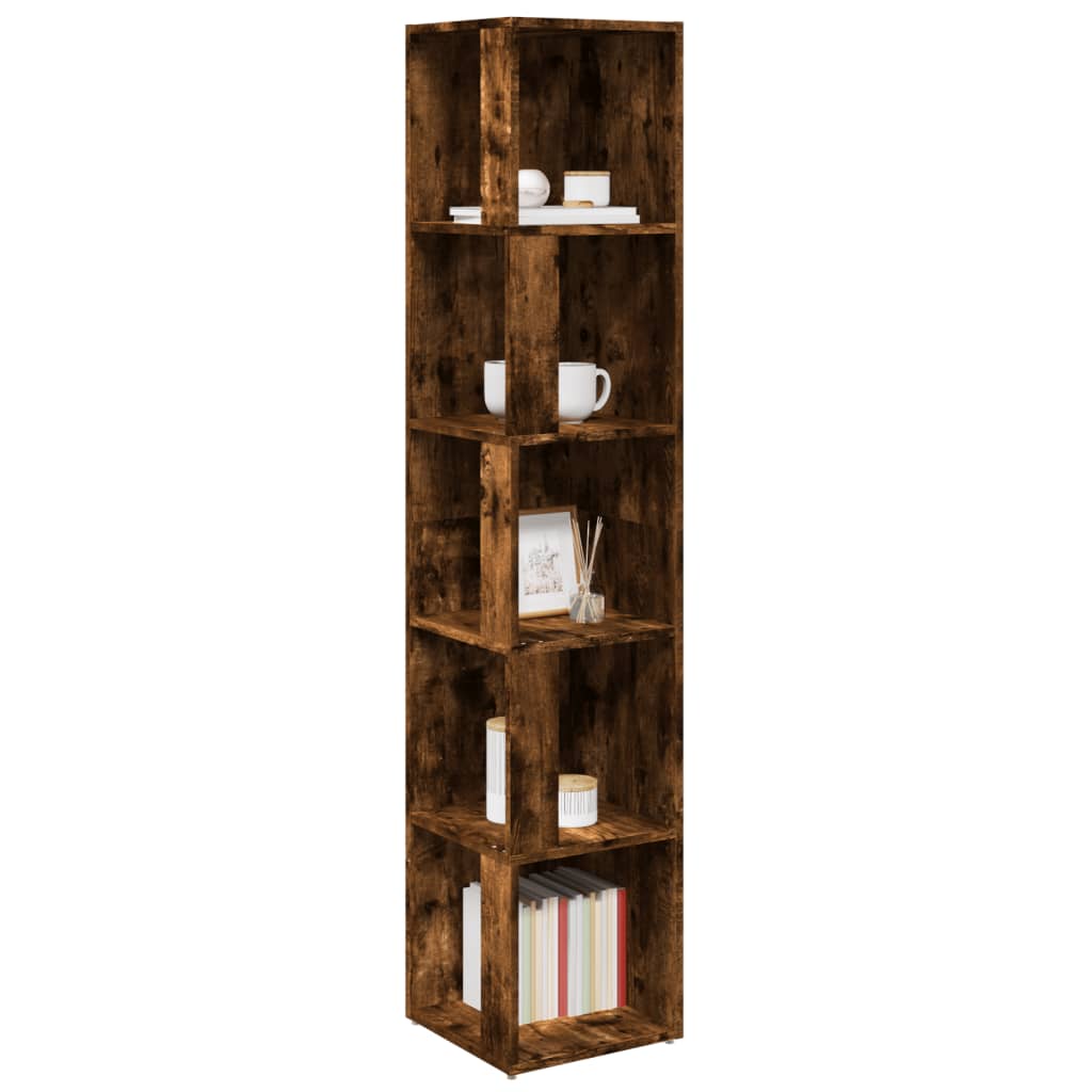 Armoire d'angle Chêne fumé 33x33x164,5 cm Bois d'ingénierie - XIOS