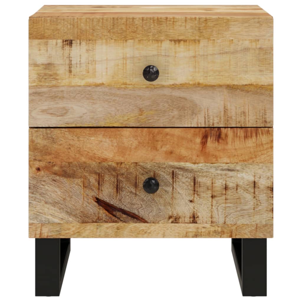 Tables de chevet 2 pcs 40x33x46 cm Bois de manguier solide - XIOS