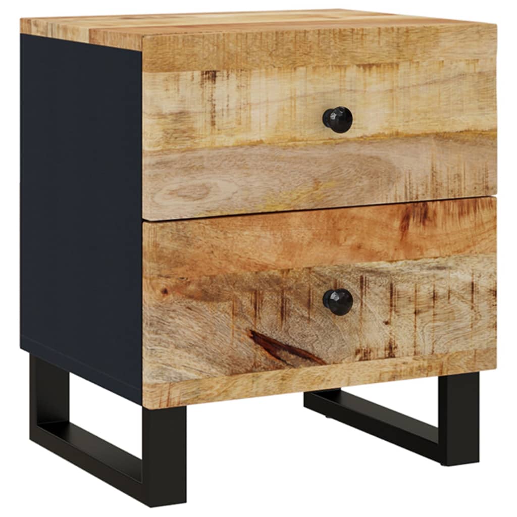 Tables de chevet 2 pcs 40x33x46 cm Bois de manguier solide - XIOS
