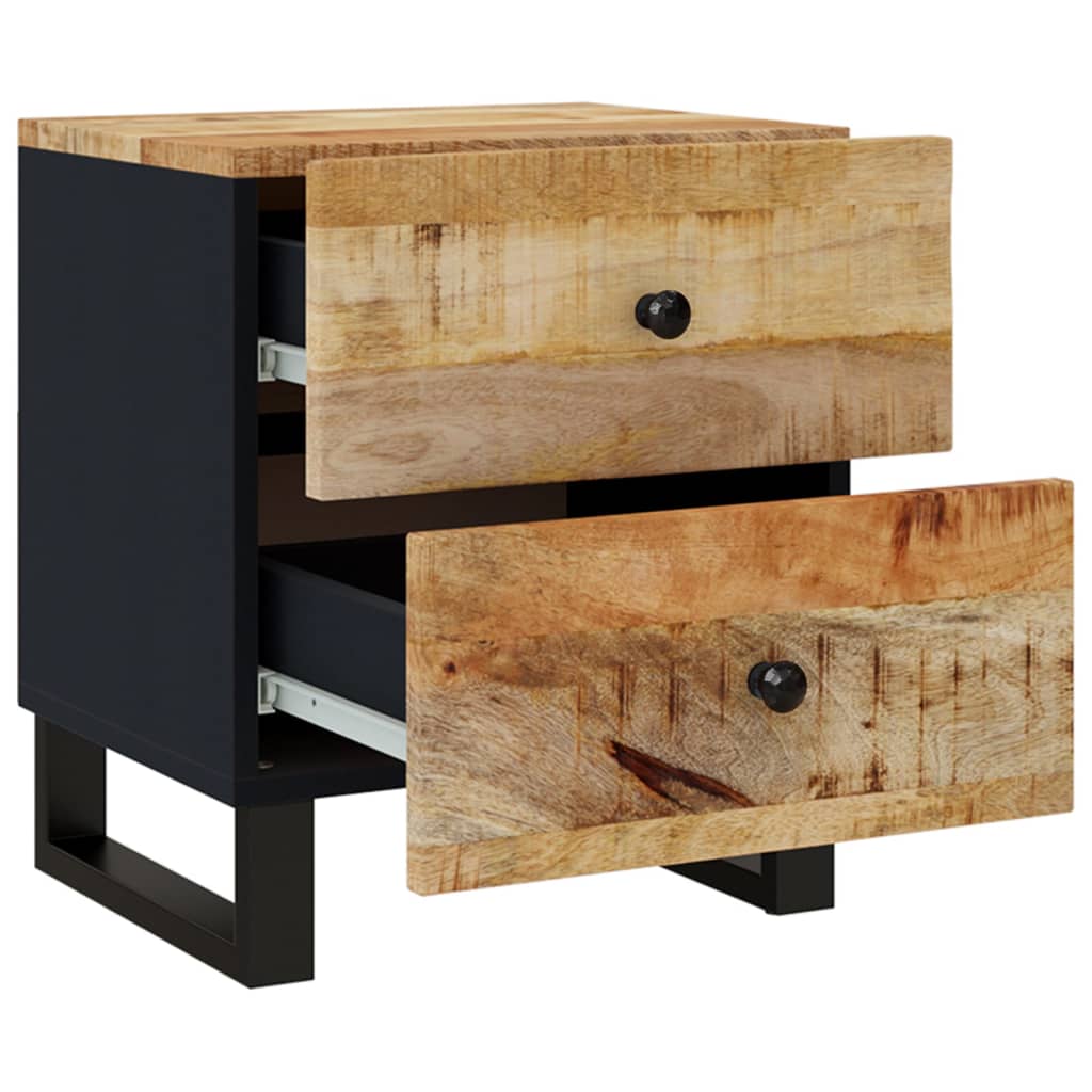 Tables de chevet 2 pcs 40x33x46 cm Bois de manguier solide - XIOS