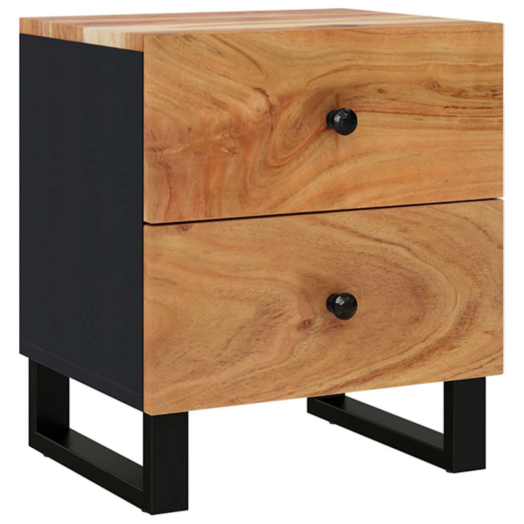 Tables de chevet 2 pcs 40x33x46 cm Bois d'acacia massif