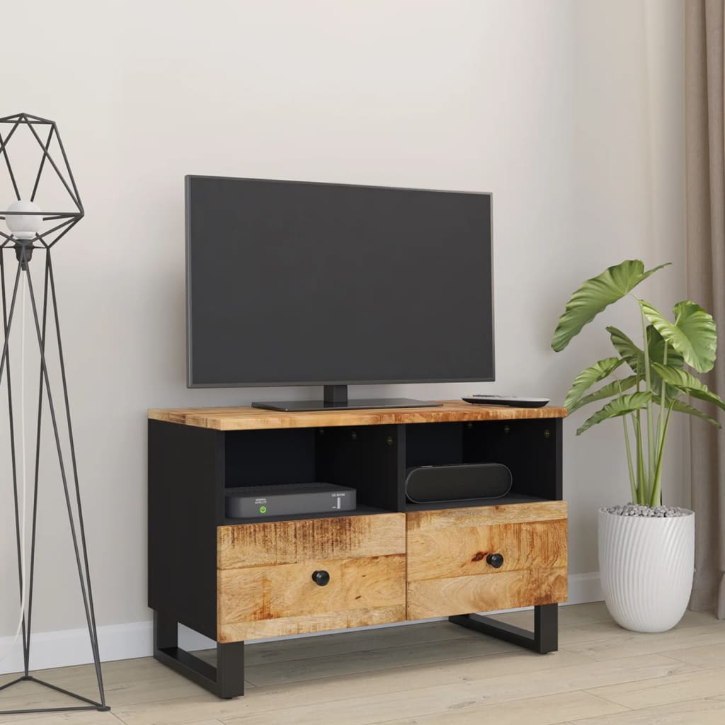 Meuble TV 70x33x46 cm Bois massif de manguier - XIOS