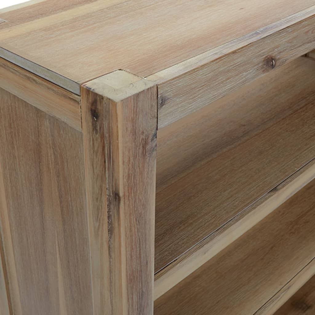 Bibliothèque 7 niveaux 80x30x200 cm Bois solide d'acacia - XIOS