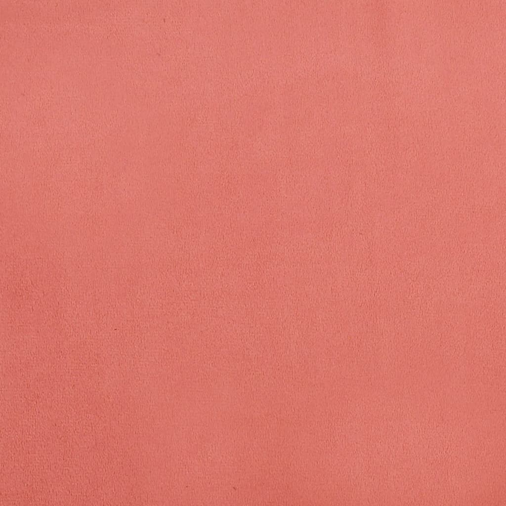 Fauteuil à oreilles avec tabouret rose velours - XIOS