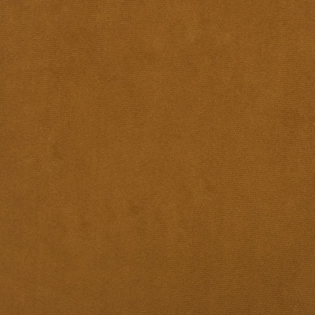 Fauteuil à oreilles avec tabouret marron velours - XIOS