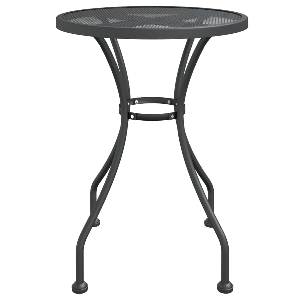 Ensemble à manger de jardin 5 pcs Maille Métal Anthracite