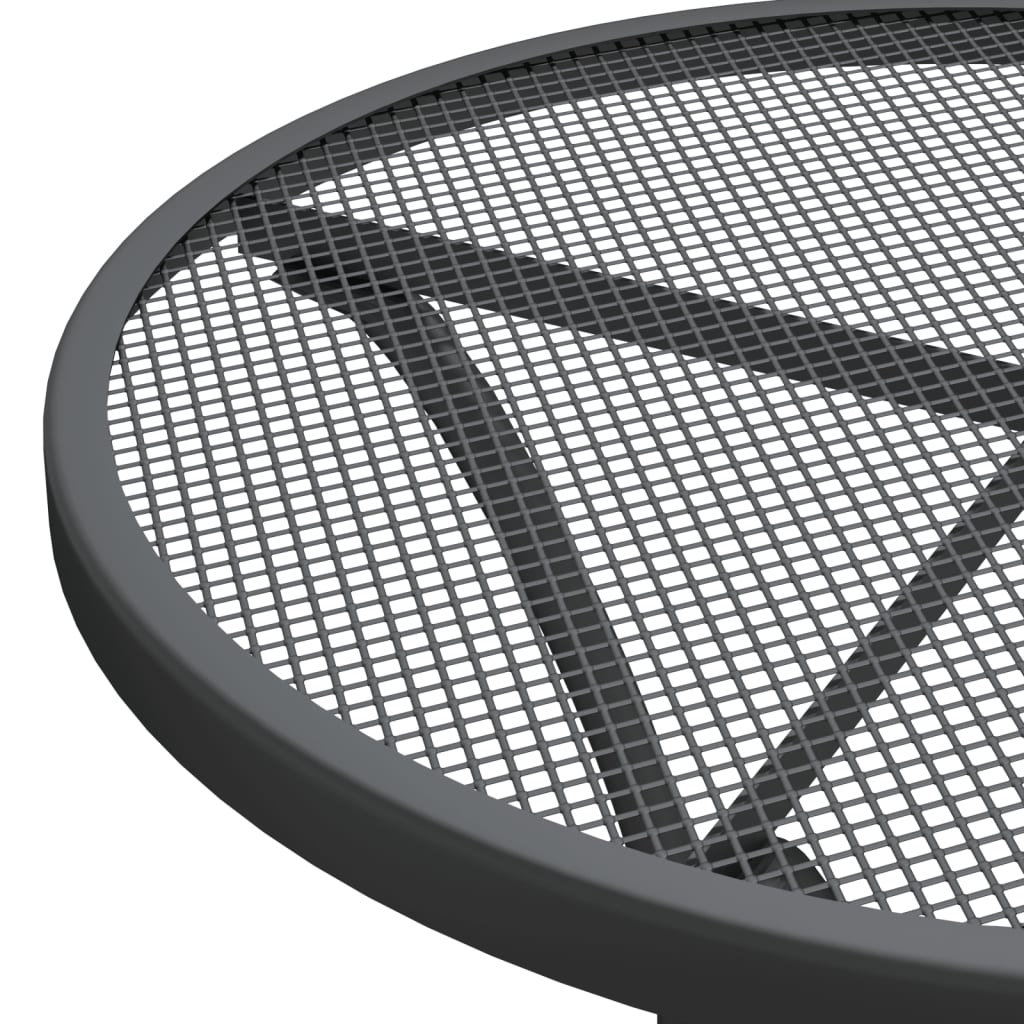 Ensemble à manger de jardin 5 pcs Maille Métal Anthracite